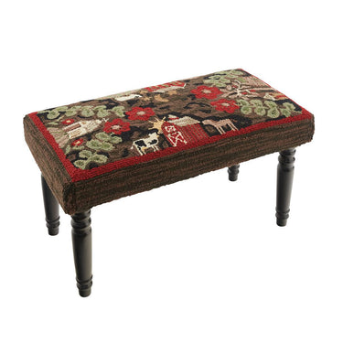Farm Life Hooked Bench Park Designs - The Fox Decor